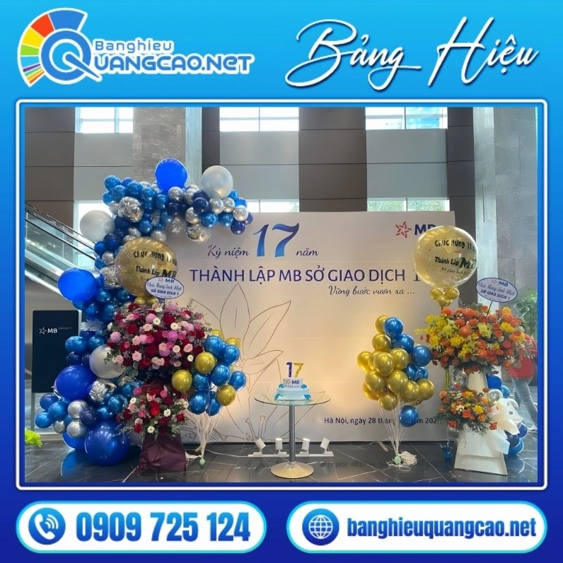 Mẫu backdrop kỷ niệm thành lập công ty