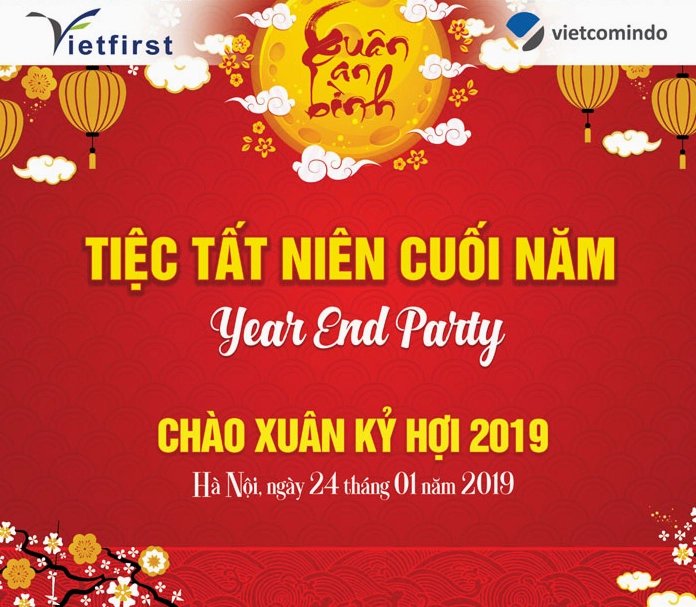 Mẫu backdrop tiệc tất niên công ty 3 sang trọng