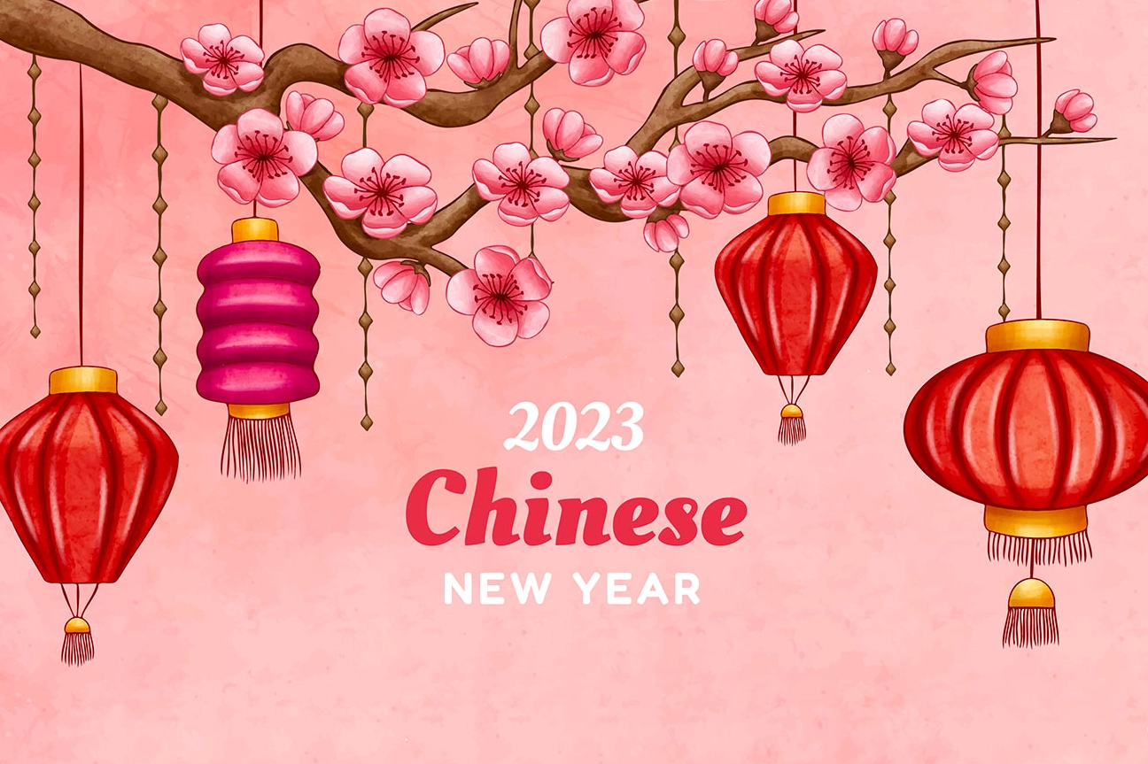 Mẫu background hoa dao tet chất lượng cao sắc nét