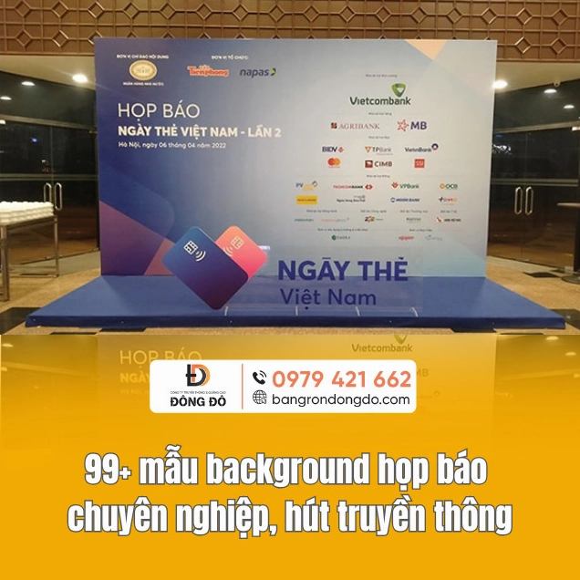 Mẫu background họp báo chuyên nghiệp hút truyền thông