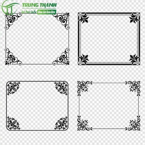 Mẫu khung viền hoa văn thiết kế đơn giản nhưng tinh tế