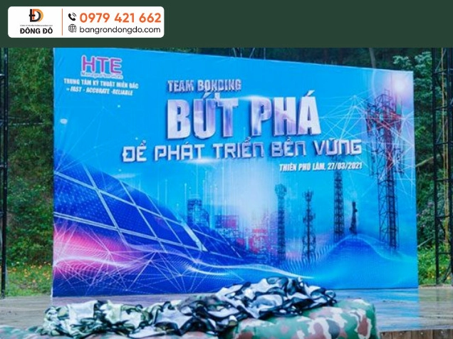 Mẫu phông nền sự kiện ngoài trời nổi bật