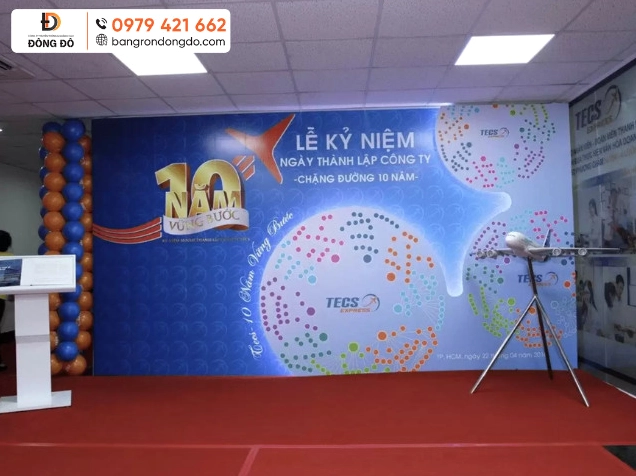 Mẫu phông sân khấu đẹp lễ kỷ niệm thành lập công ty