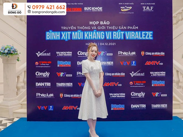 Mẫu phông sân khấu sự kiện truyền thông giới thiệu sản phẩm