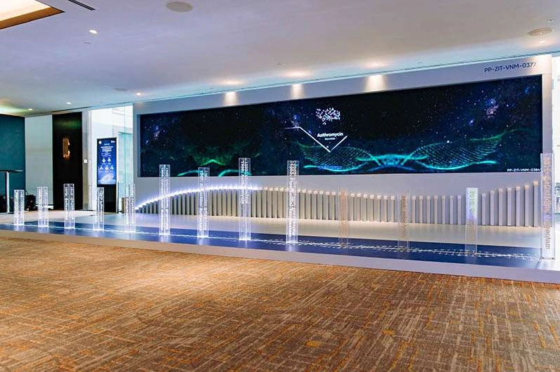 Mẫu thiết kế backdrop hội nghị đèn led ấn tượng