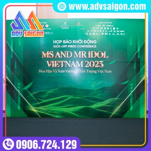 Phong cách background họp báo áp dụng cho lễ vinh danh