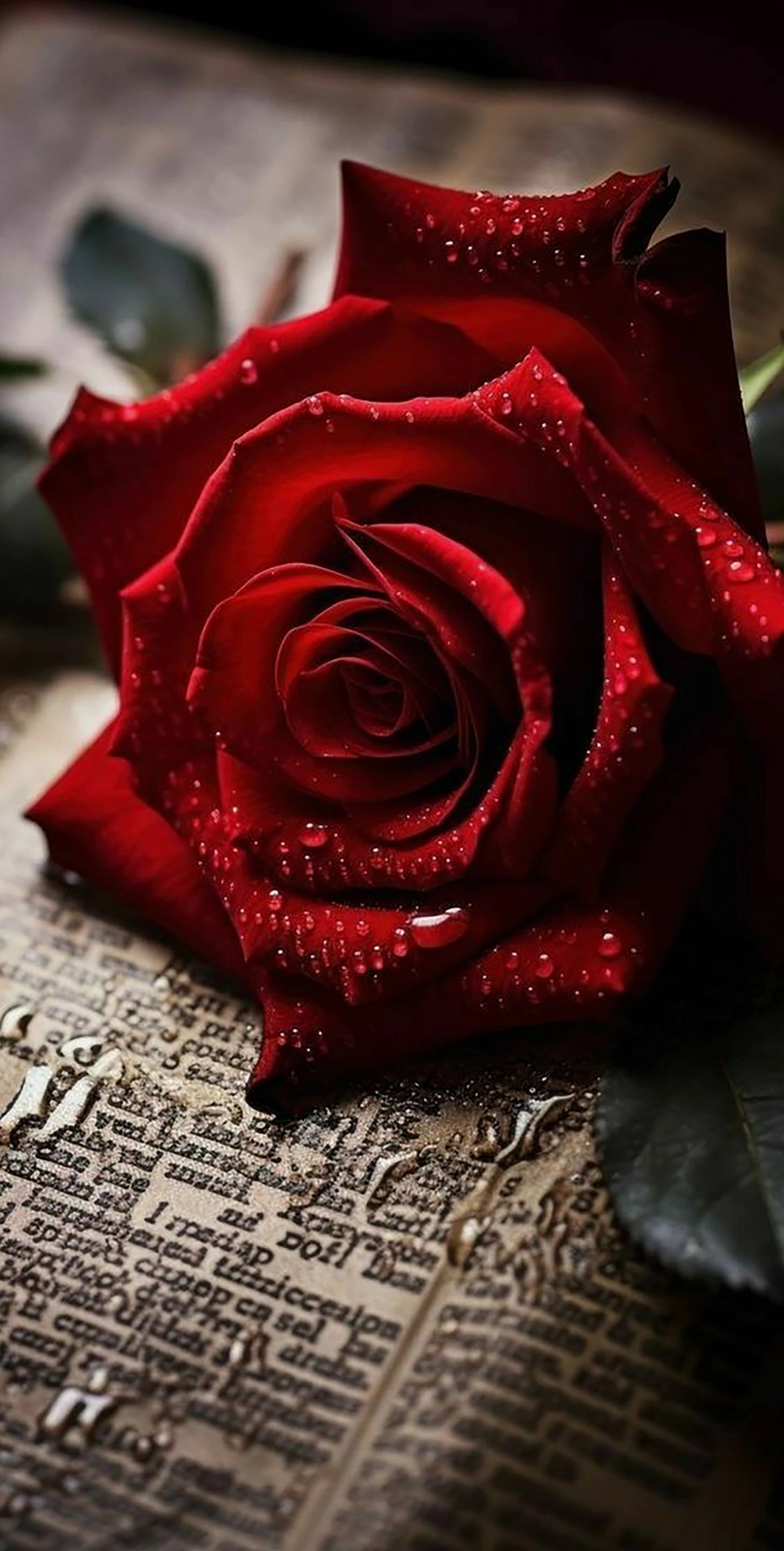 Phong cách hình nền hoa hồng đỏ cho điện thoại bí ẩn