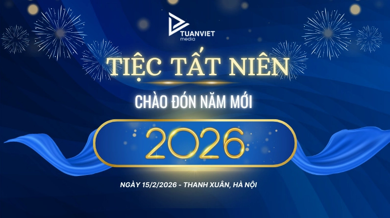 Phông nền tiệc tất niên rực rỡ