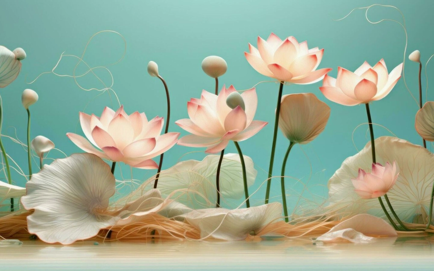 Sen trắng nhẹ nhàng trên cát vàng