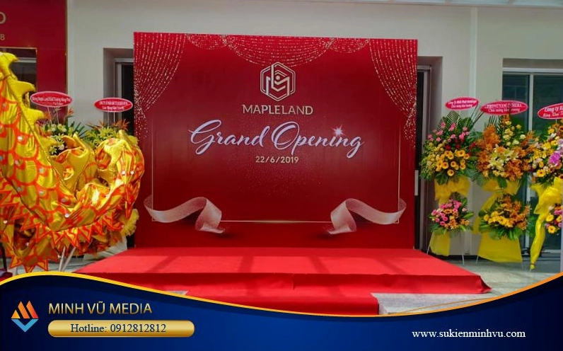 Thiết kế backdrop sự kiện công ty vừa