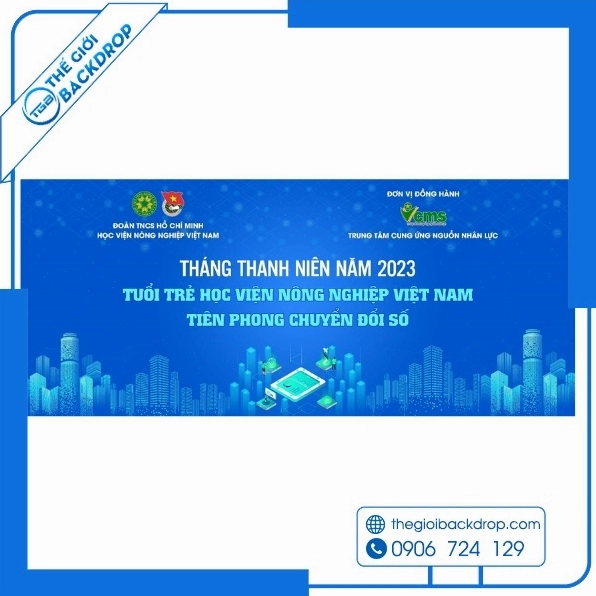 Tổng hợp các mẫu backdrop Đoàn Thanh Niên rực rỡ