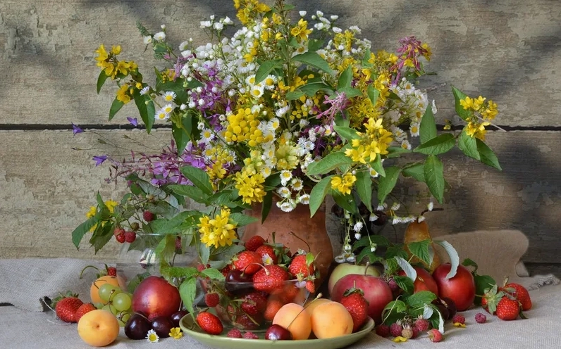 Trang trí máy tính với background hoa quả máy tính đẹp mắt