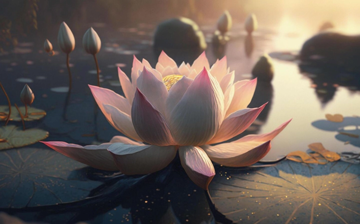 Vẻ đẹp huyền ảo của bông hoa sen khi nở về đêm