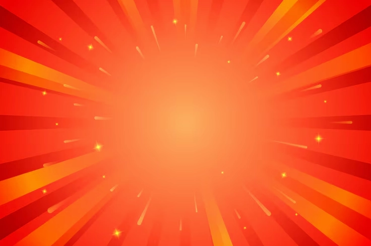 Vector gradient zoom effect red background