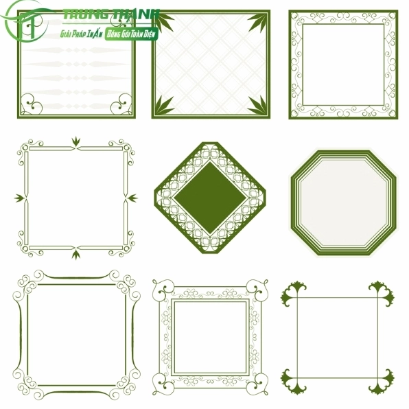 Vector khung viền hoa văn đẹp mắt và sắc nét