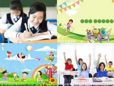 Background học sinh sinh động giúp lớp học thêm năng động