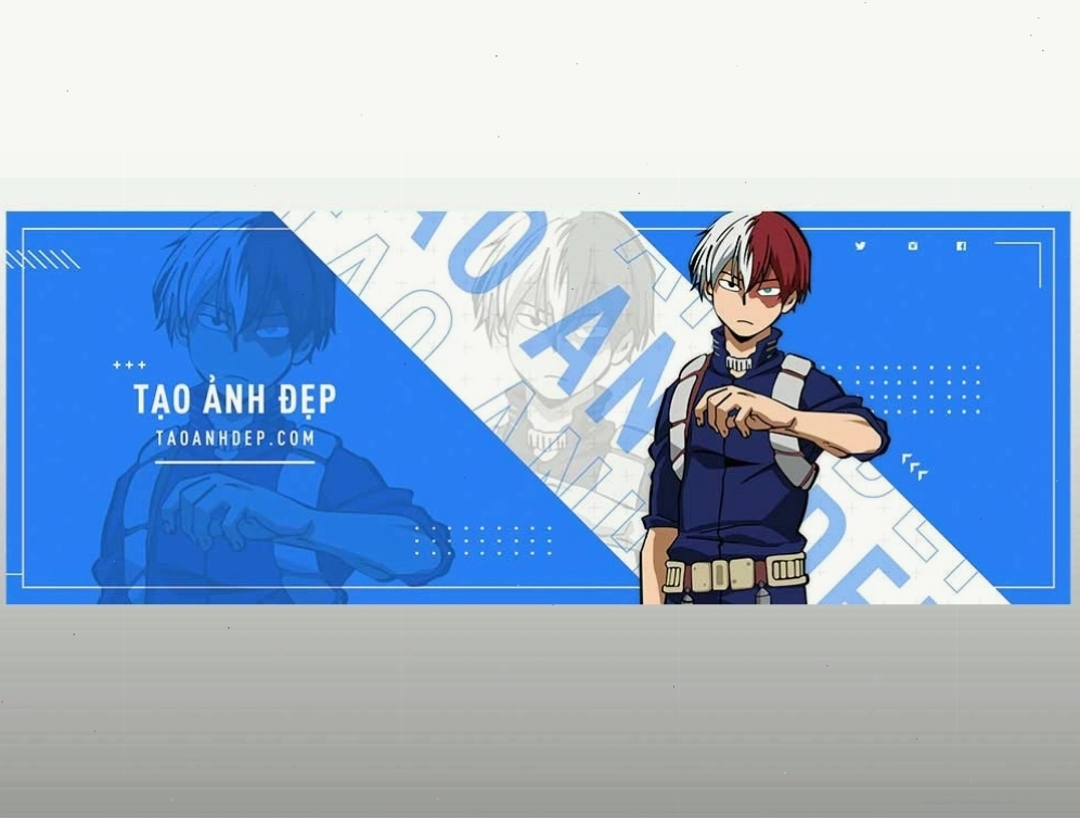 Ảnh bìa Facebook anime với nhân vật dễ thương