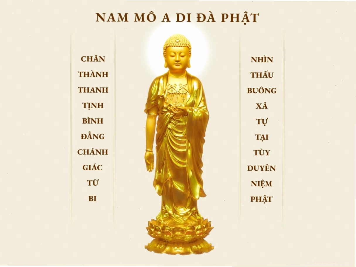 Ảnh nền máy tính A Di Đà Phật Tịnh Tông