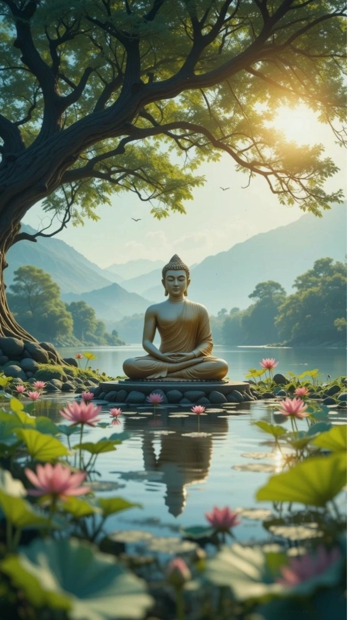 Ảnh Phật A Di Đà trang nghiêm làm hình nền máy tính