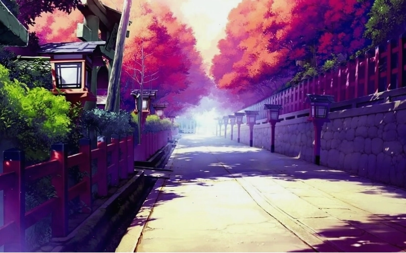Anime ngồi dưới cây hoa anh đào suy tư