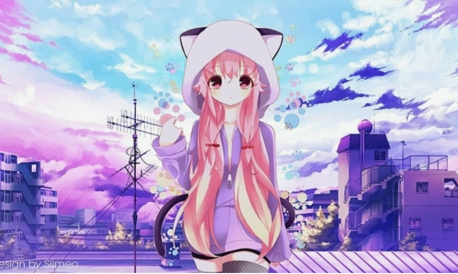 Anime nữ với trang phục truyền thống