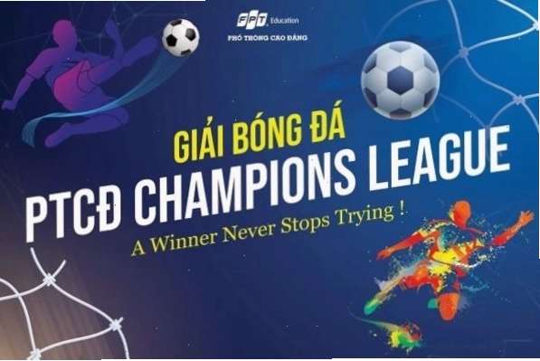 Backdrop giải bóng đá PTCP Champion League trang trọng
