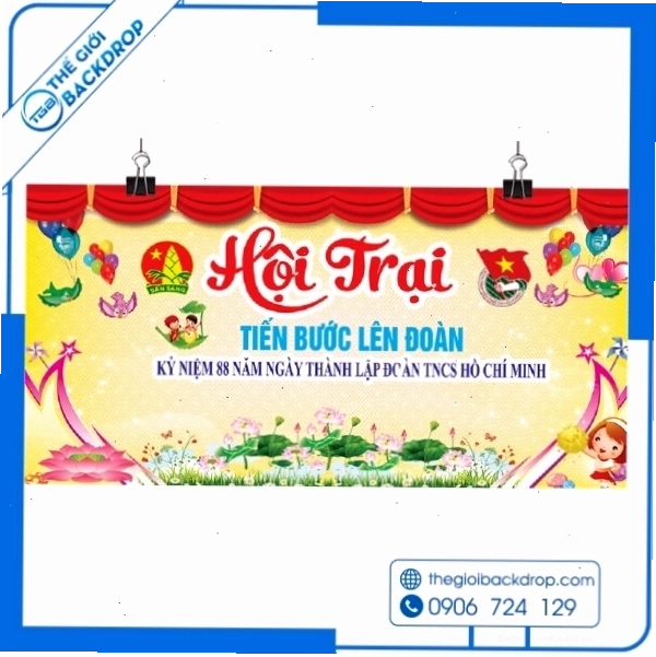 Backdrop hội trại đẹp sáng tạo