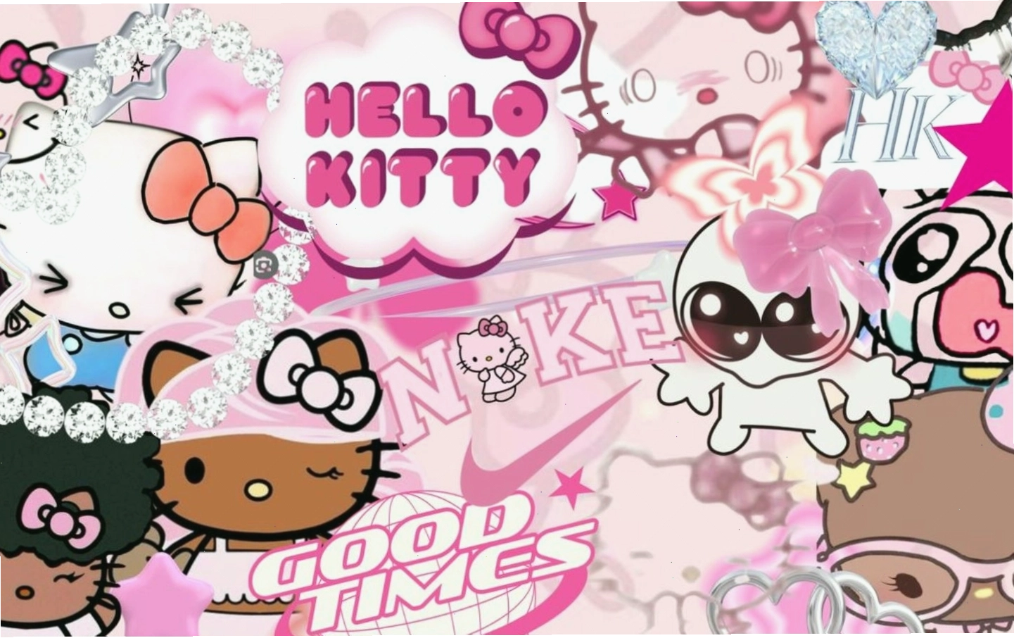 Bộ sưu tập hình nền Hello Kitty màu hồng đa dạng phiên bản