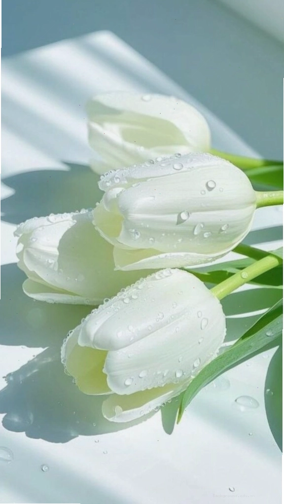 Cận cảnh chi tiết nhụy hoa tulip xanh