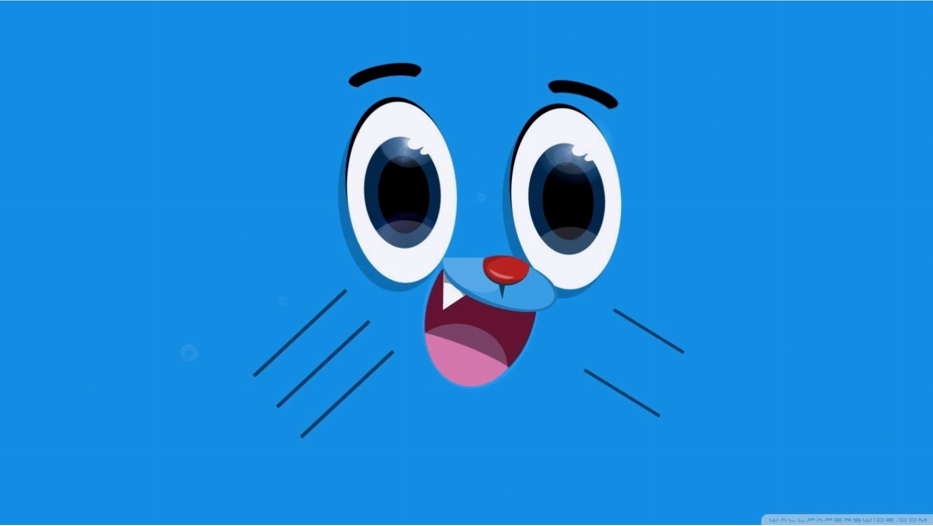 Cận cảnh khuôn mặt Gumball