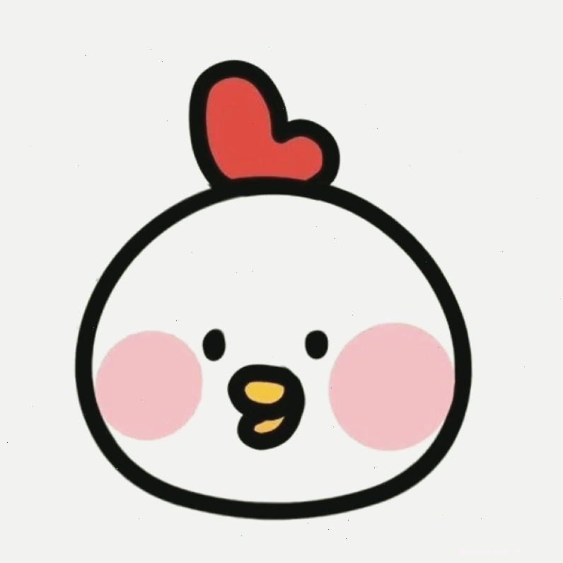 Chibi gà con với biểu cảm ngộ nghĩnh