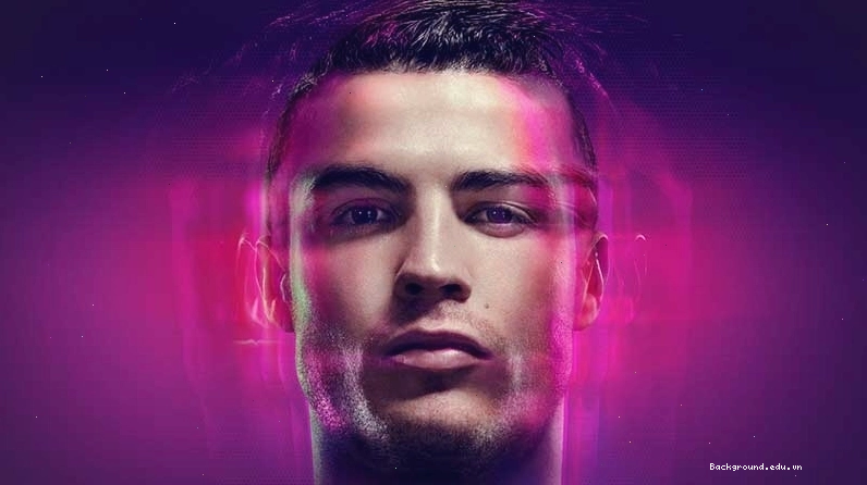 Cristiano Ronaldo với biểu cảm đầy quyết tâm trong màu áo Bồ Đào Nha