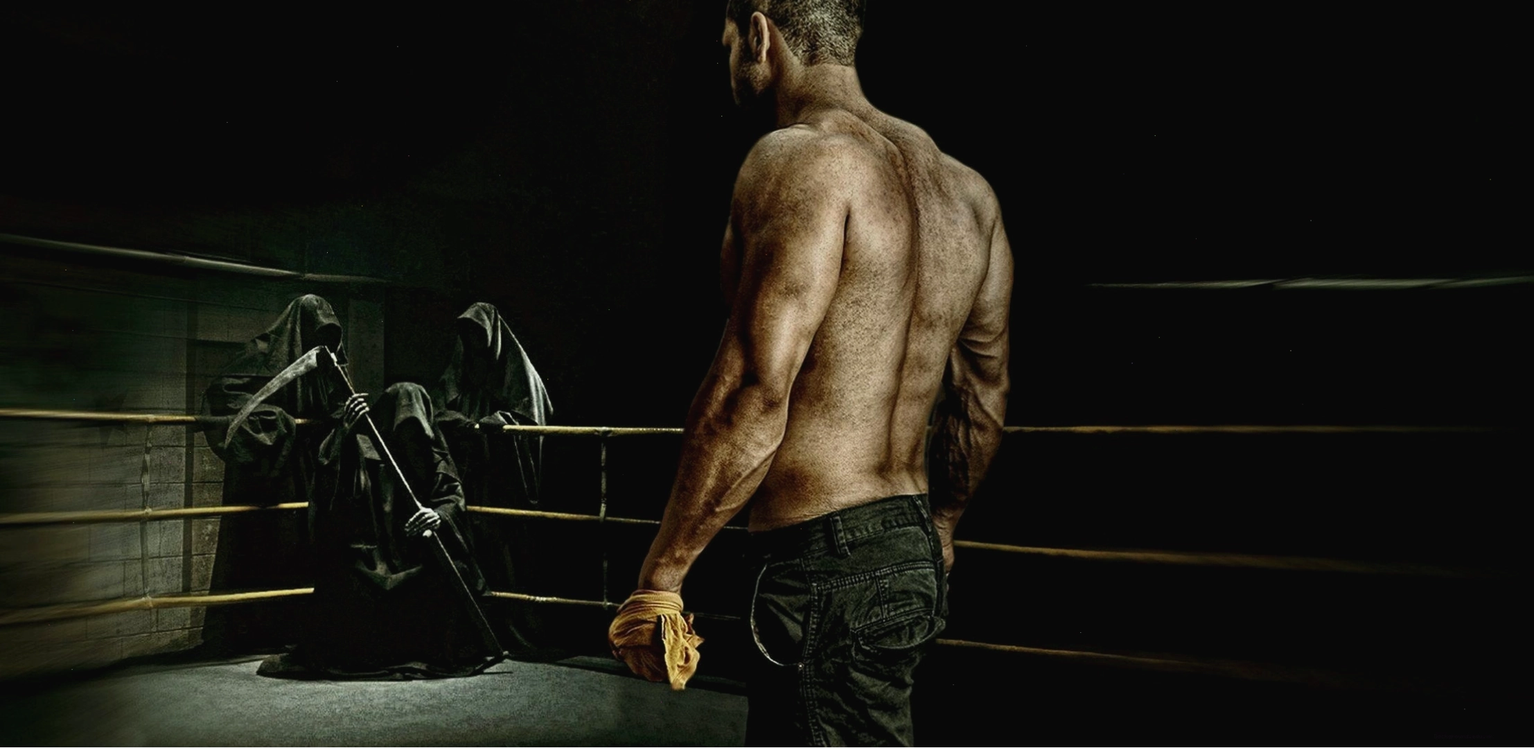 Free boxing wallpaper hd với hình ảnh cận cảnh hai võ sĩ chuẩn bị vào trận