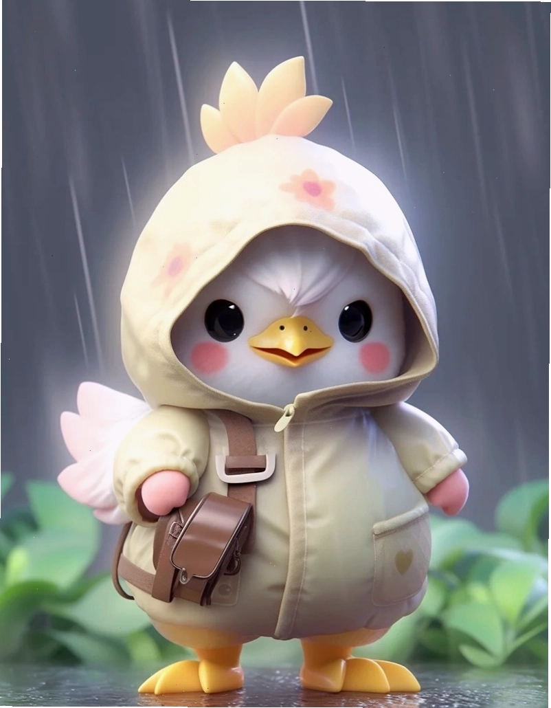 Gà chibi với phụ kiện ngộ nghĩnh