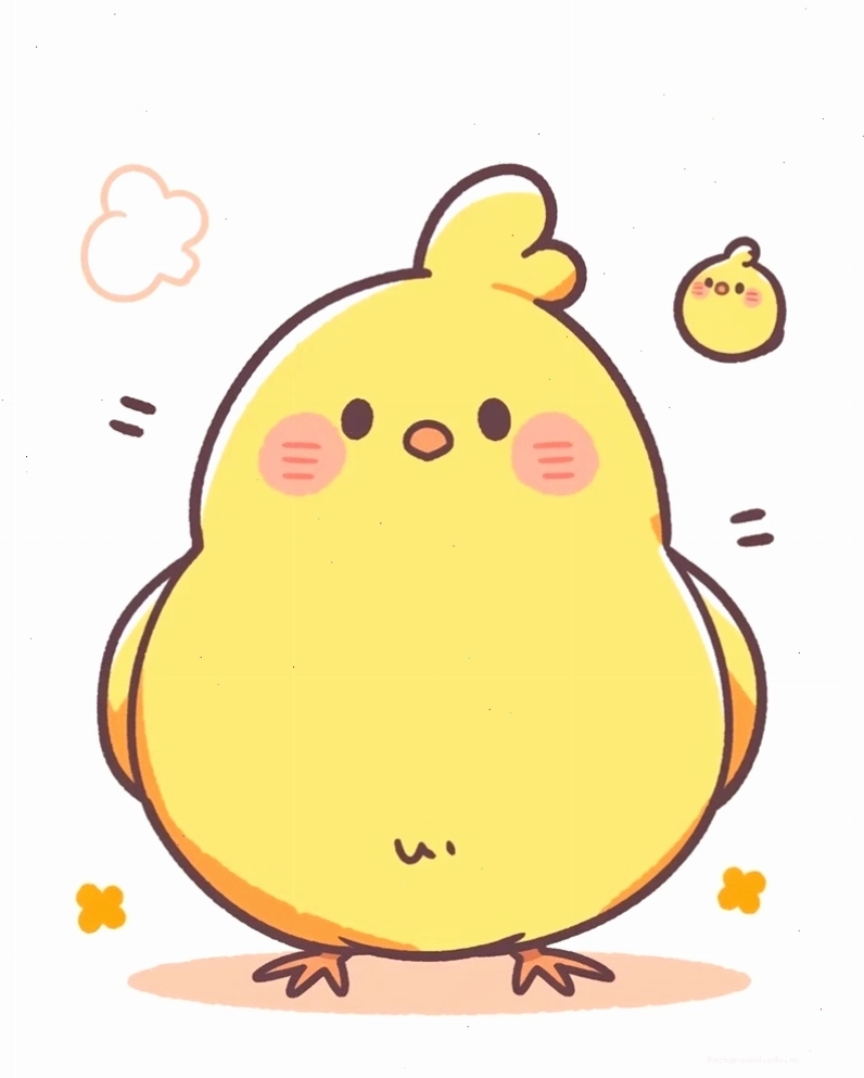 Gà chibi với trang phục dễ thương
