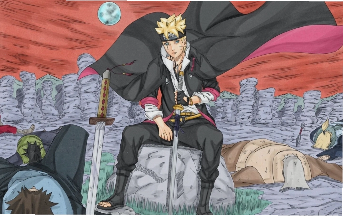 Hình ảnh Boruto lạnh lùng trong thế tấn công