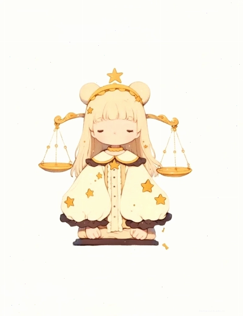 Hình ảnh cung Thiên Bình chibi dễ thương và đáng yêu