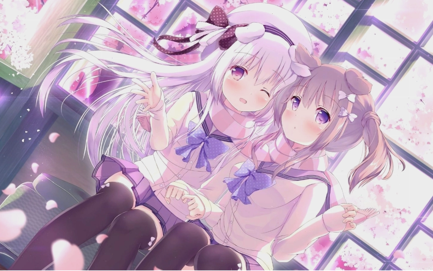 Hình nền anime cute với nhân vật đáng yêu
