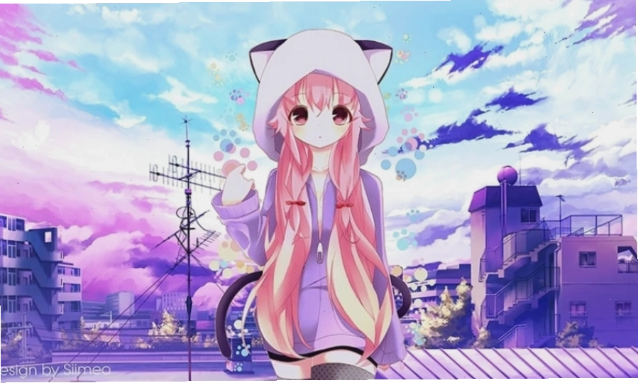 Hình nền anime nữ với trang phục ma thuật