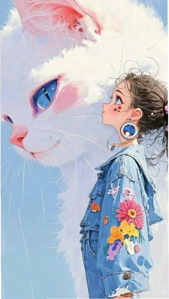Hình nền cô gái với biểu cảm dễ thương
