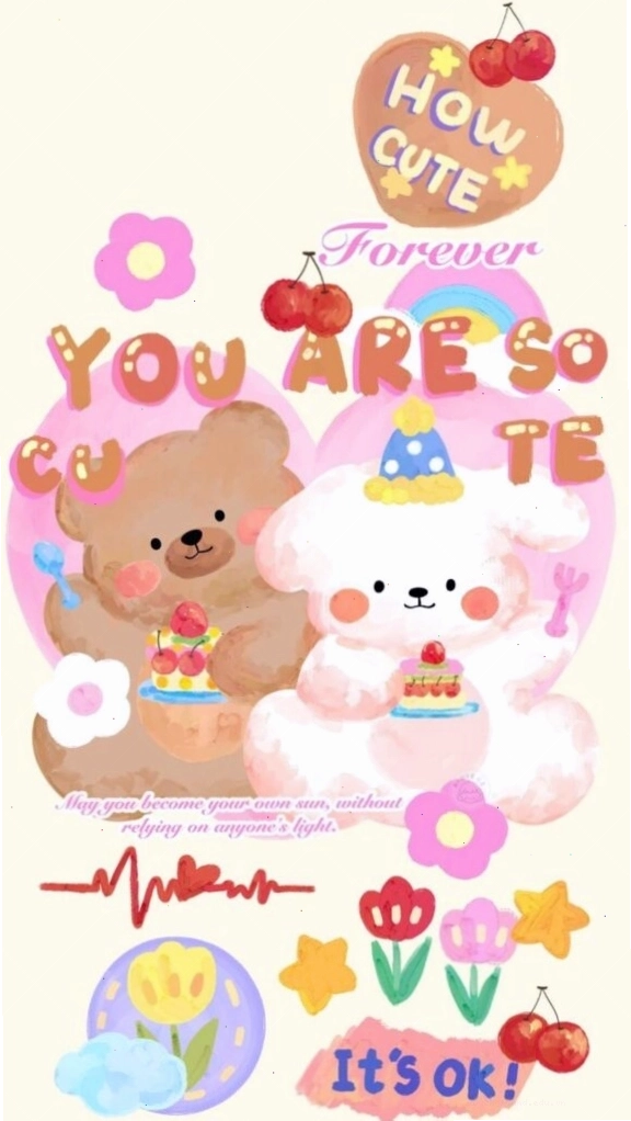 Hình nền cute có chữ đơn giản nhưng ấn tượng