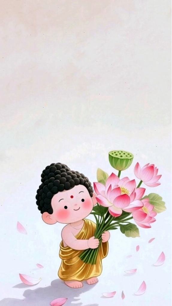 Hình nền điện thoại hoa sen hồng tượng trưng cho thiện lành