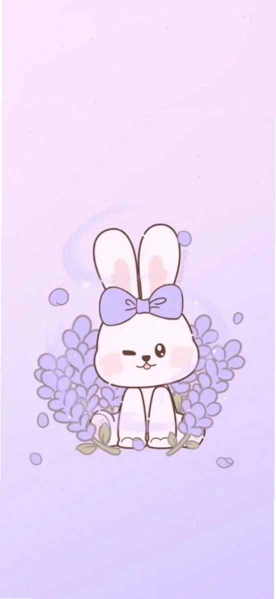 Hình nền điện thoại màu tím pastel với họa tiết hoa nhí