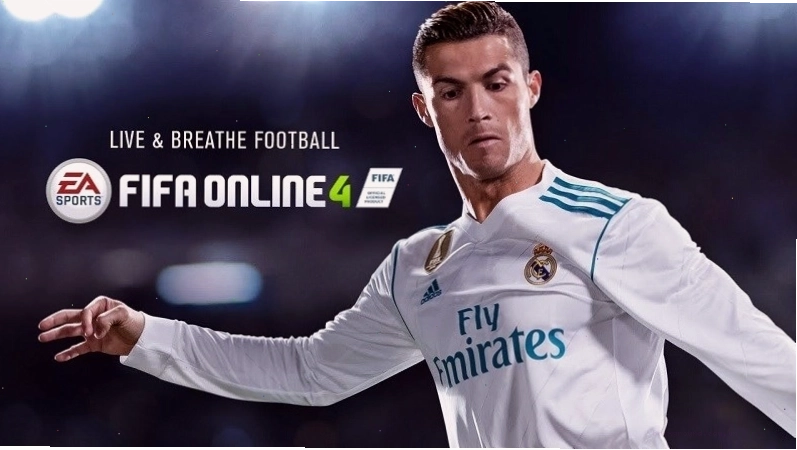 Hình nền FIFA Online 4 với các cầu thủ đang tranh chấp bóng quyết liệt
