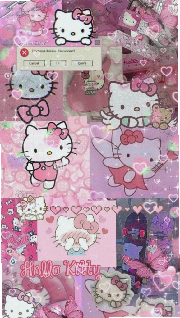 Hình nền Hello Kitty lấp lánh, lung linh huyền ảo cho điện thoại
