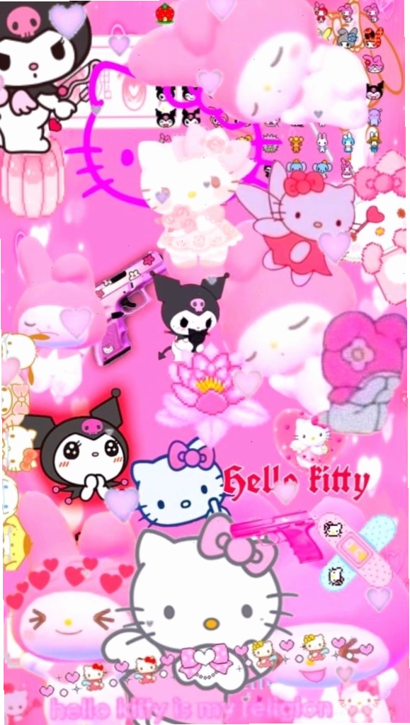Hình nền Hello Kitty y2k phong cách Halloween độc đáo trên điện thoại