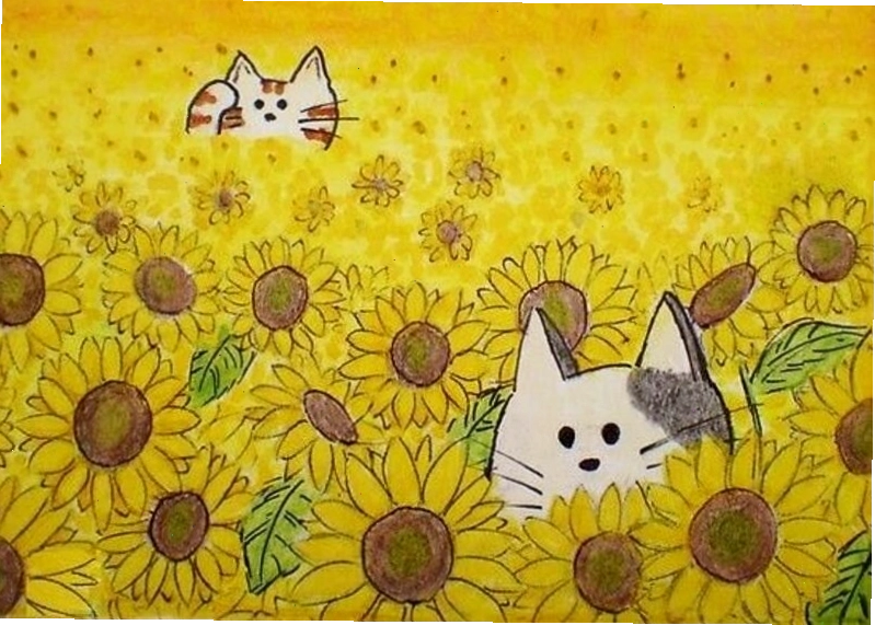 Hình nền hoa hướng dương chibi