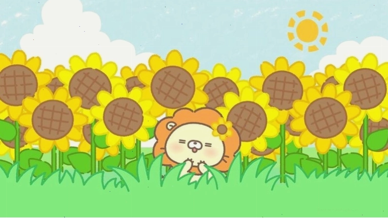 Hình nền hoa hướng dương chibi