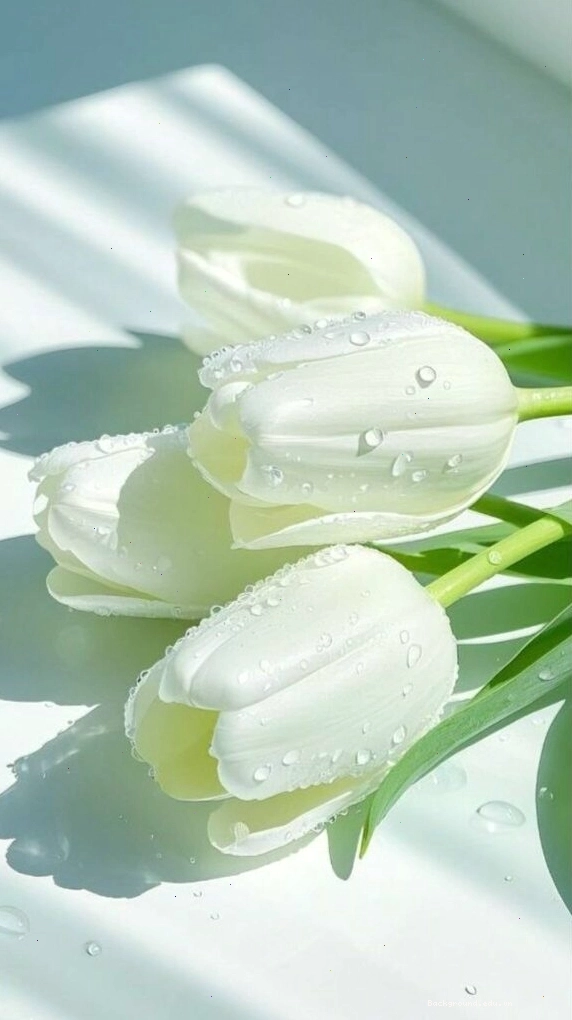 Hình nền hoa tulip với tông màu pastel nhẹ nhàng