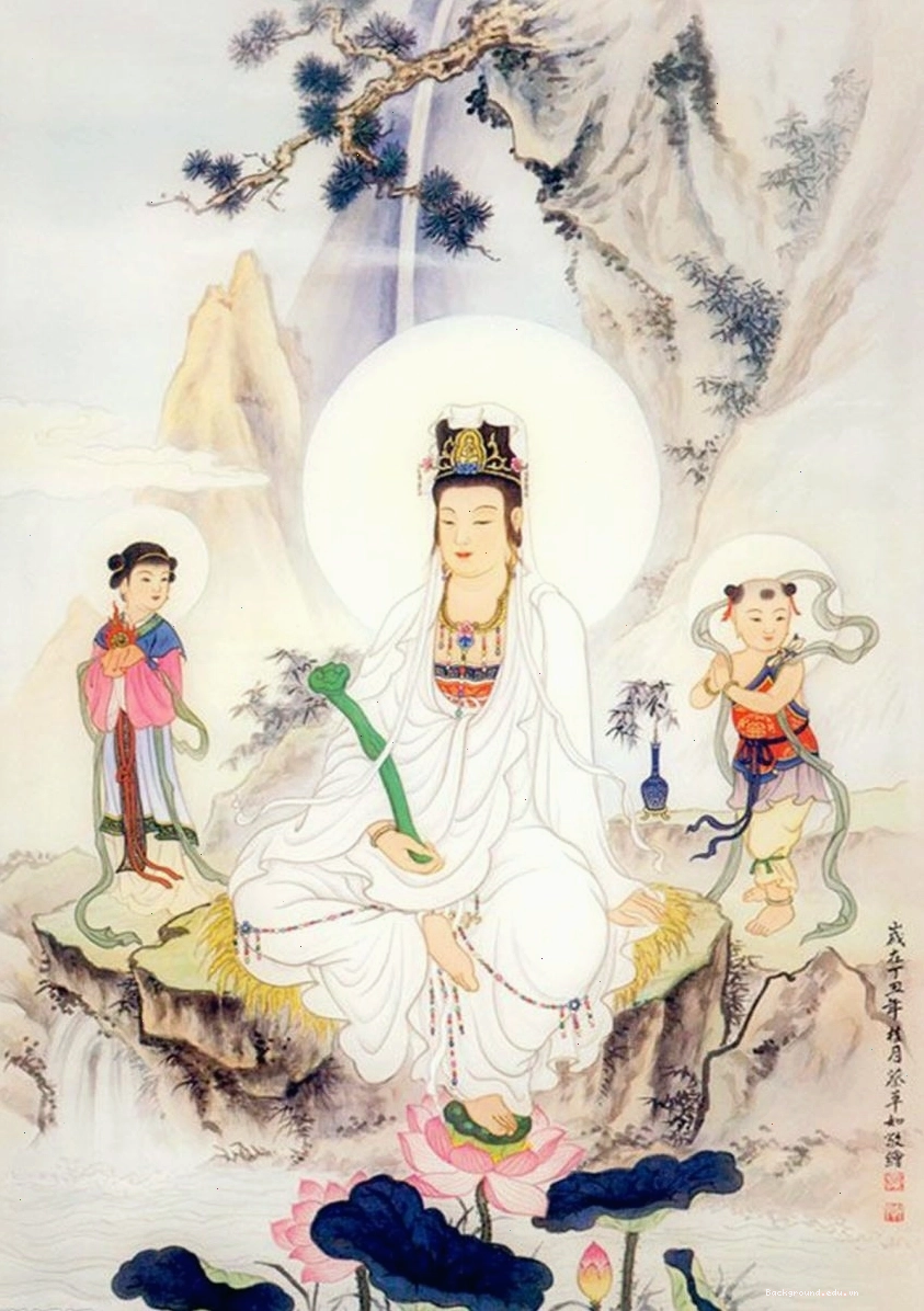Hình nền Mandala Phật giáo với các họa tiết phức tạp